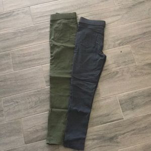 Motto Jeggings Olive Green and Charcoal